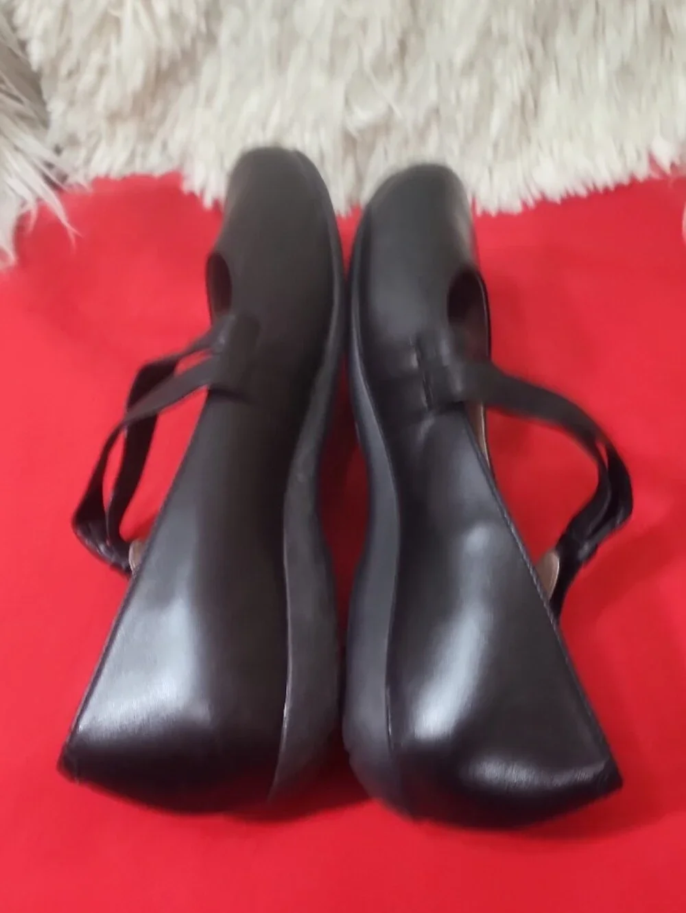 Abeo Talia Neutral Black Bow-Strap Comfort Flats